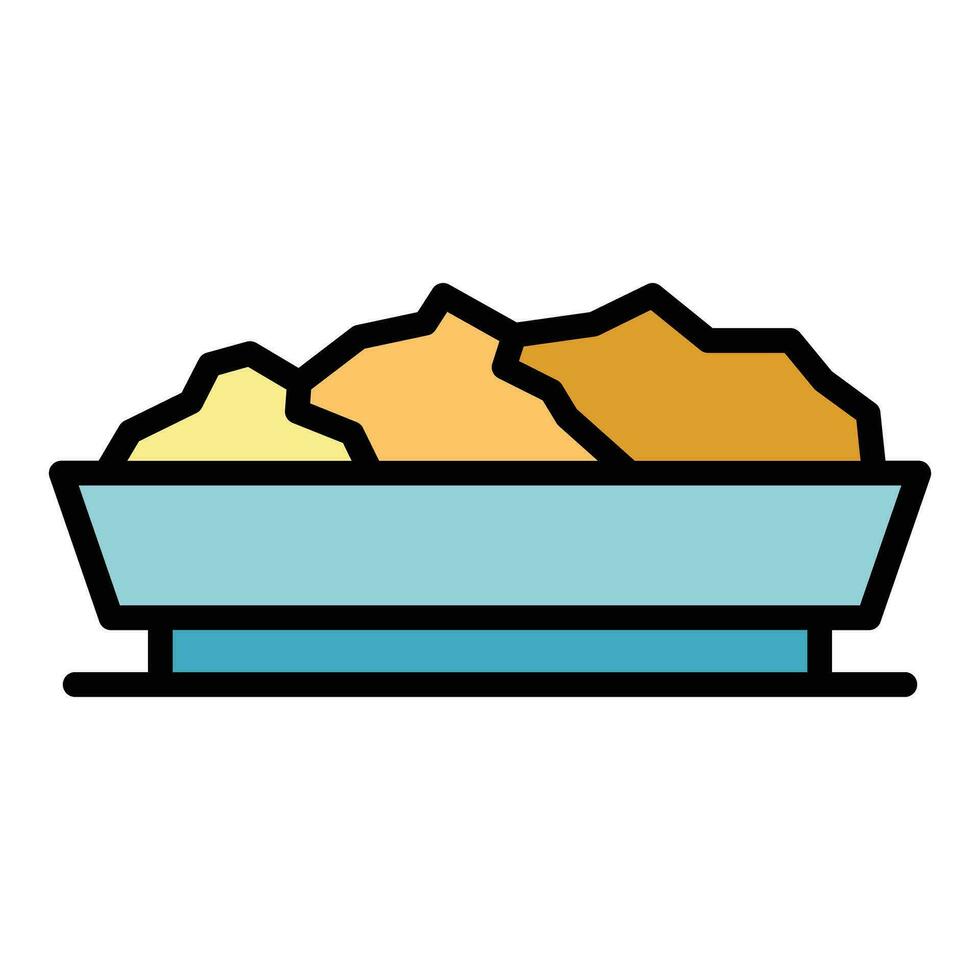 Cow food icon vector flat