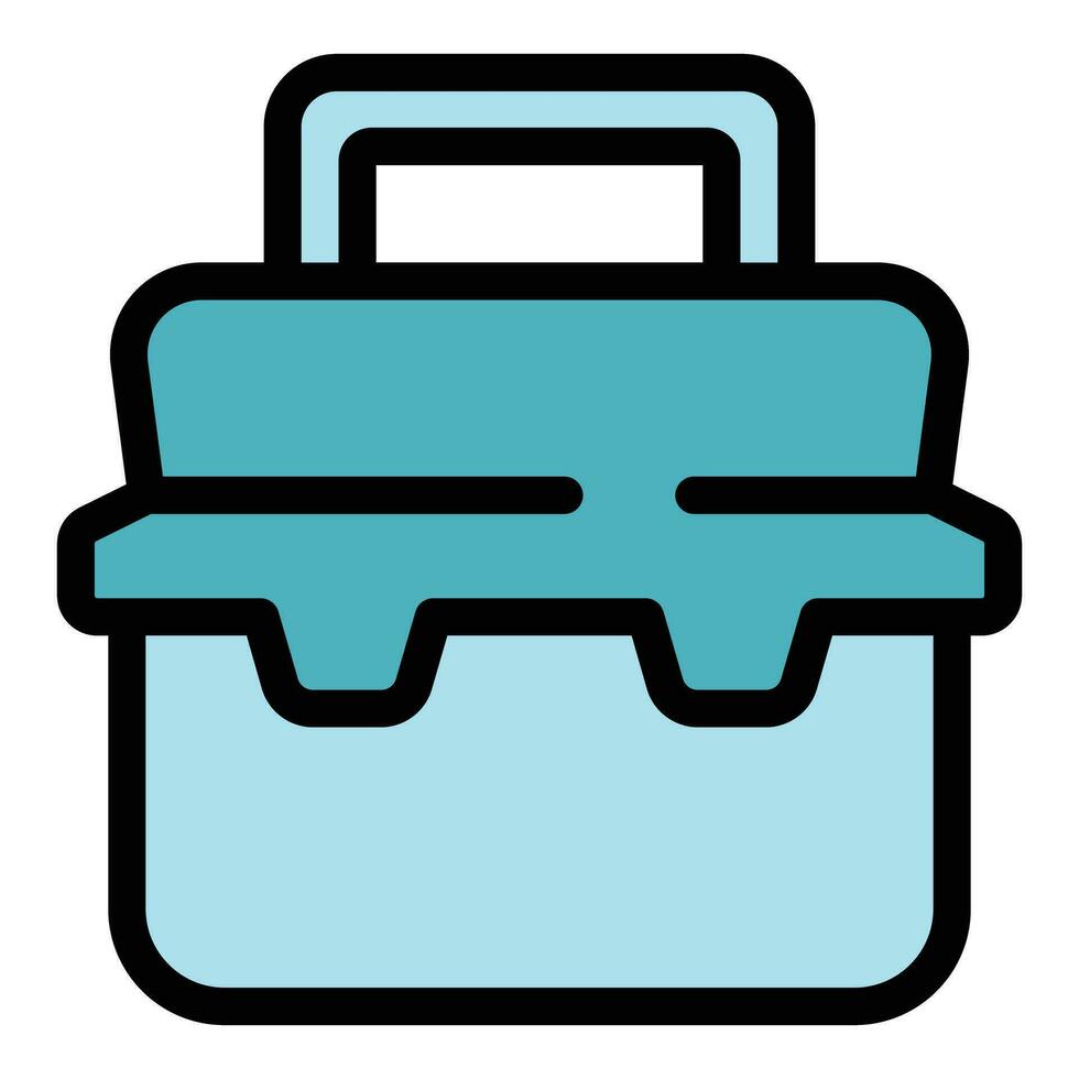 Tool case icon vector flat