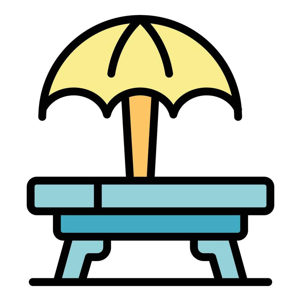 Beach umbrella icon vector flat