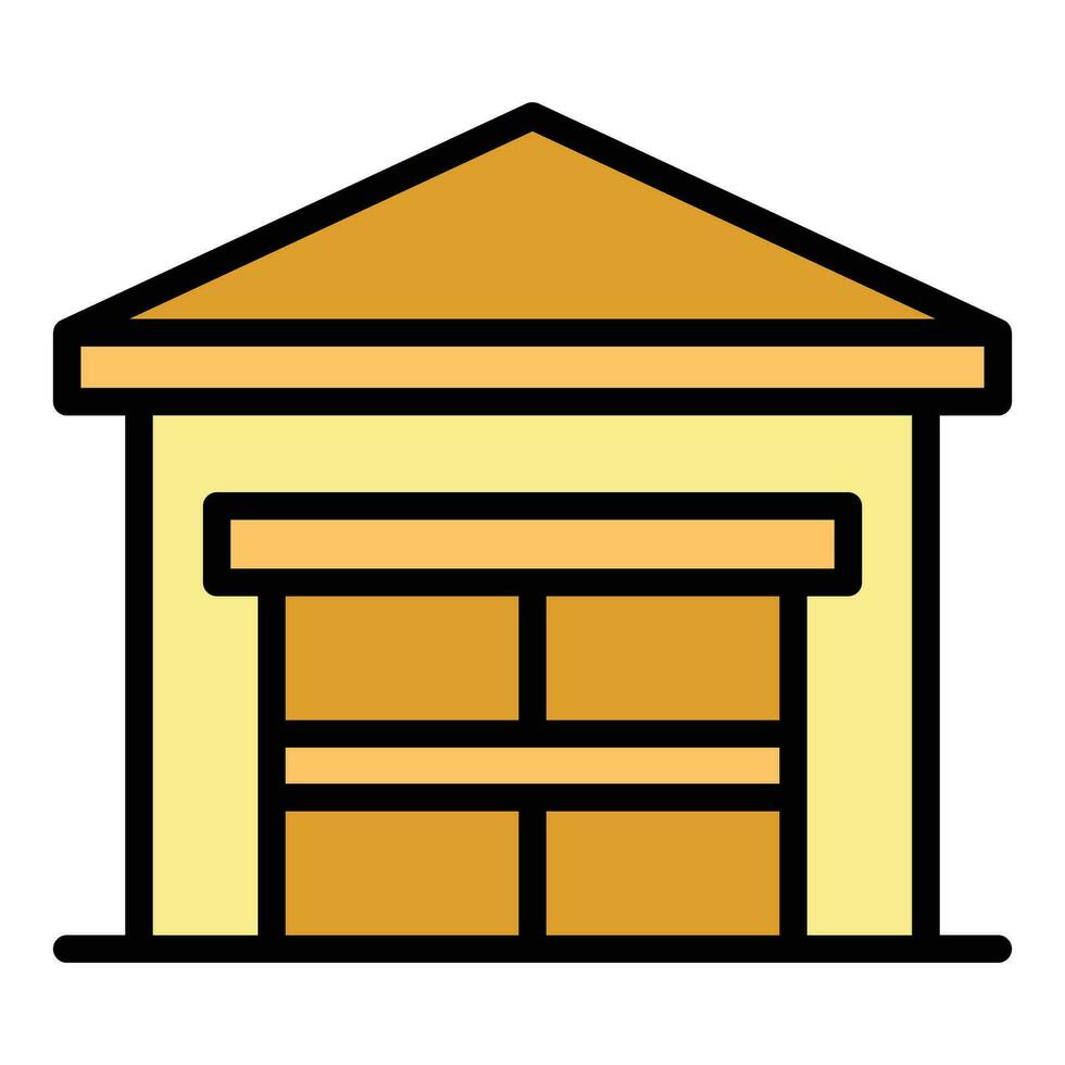 Farm building icon vector flat