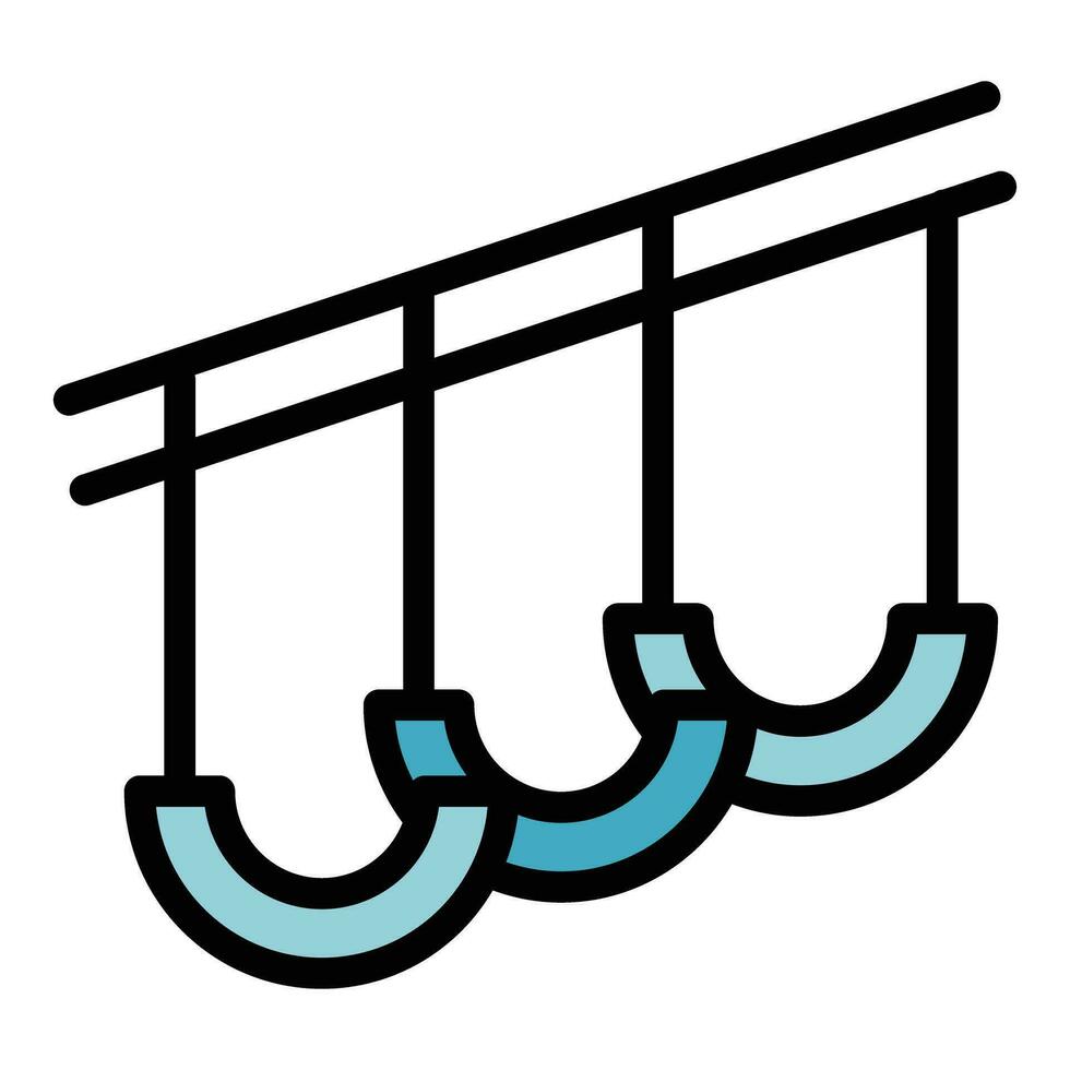 Climb line icon vector flat