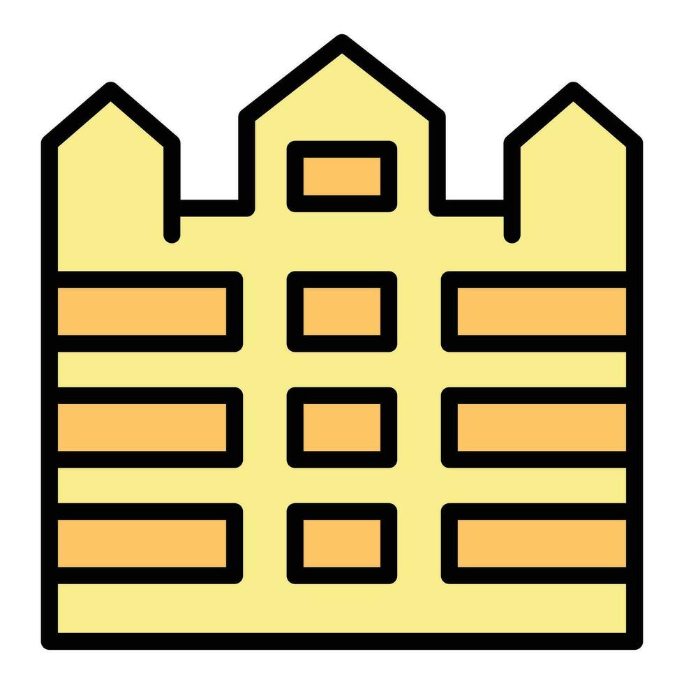 Historic building icon vector flat