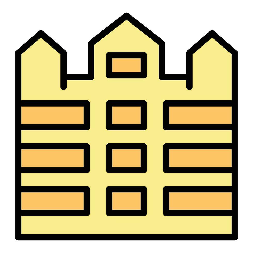 Historic building icon vector flat