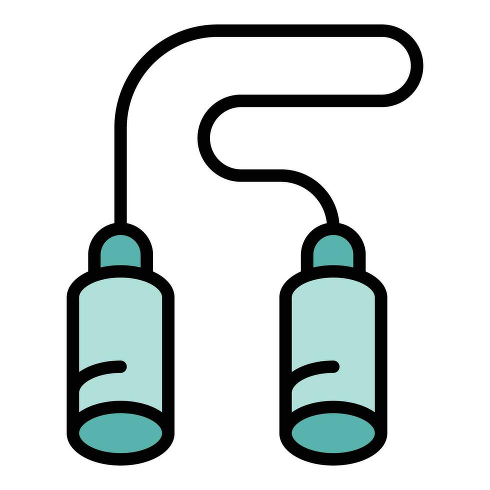 Nylon jump rope icon vector flat