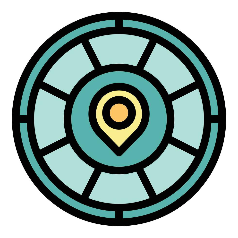 Asylum lcoation icon vector flat
