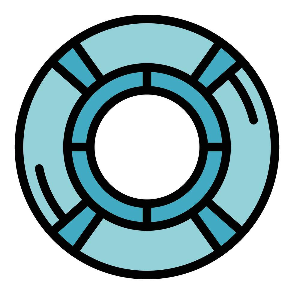 Life buoy icon vector flat