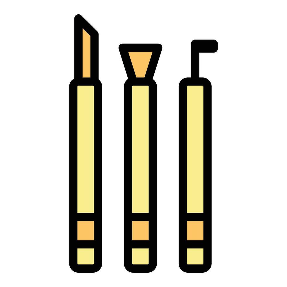 Pottery tools icon vector flat