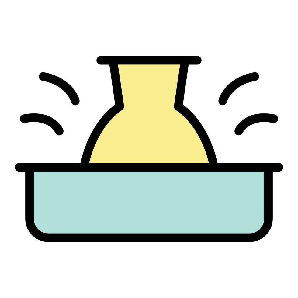 Art pot icon vector flat