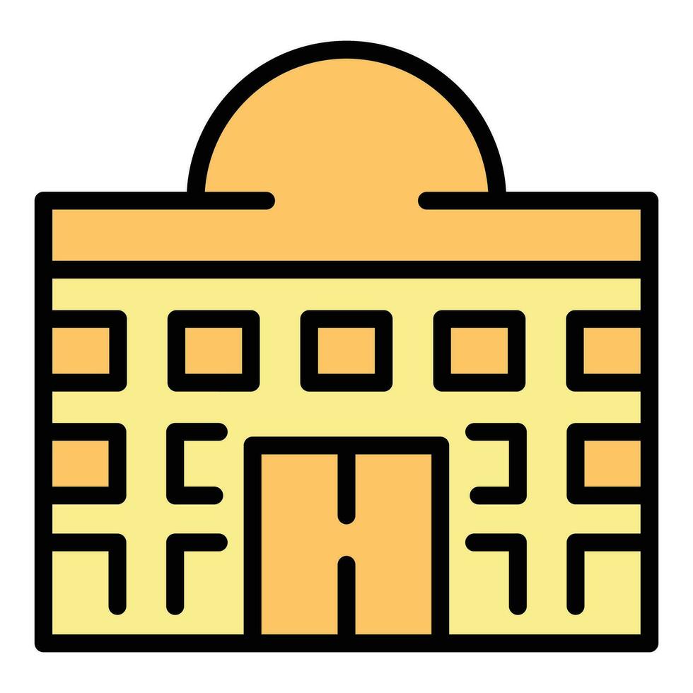 ciudad edificio icono vector plano