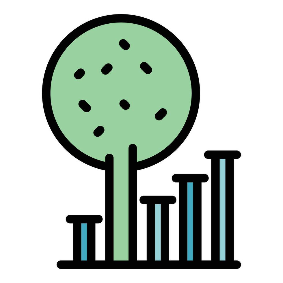 Tree rope park icon vector flat