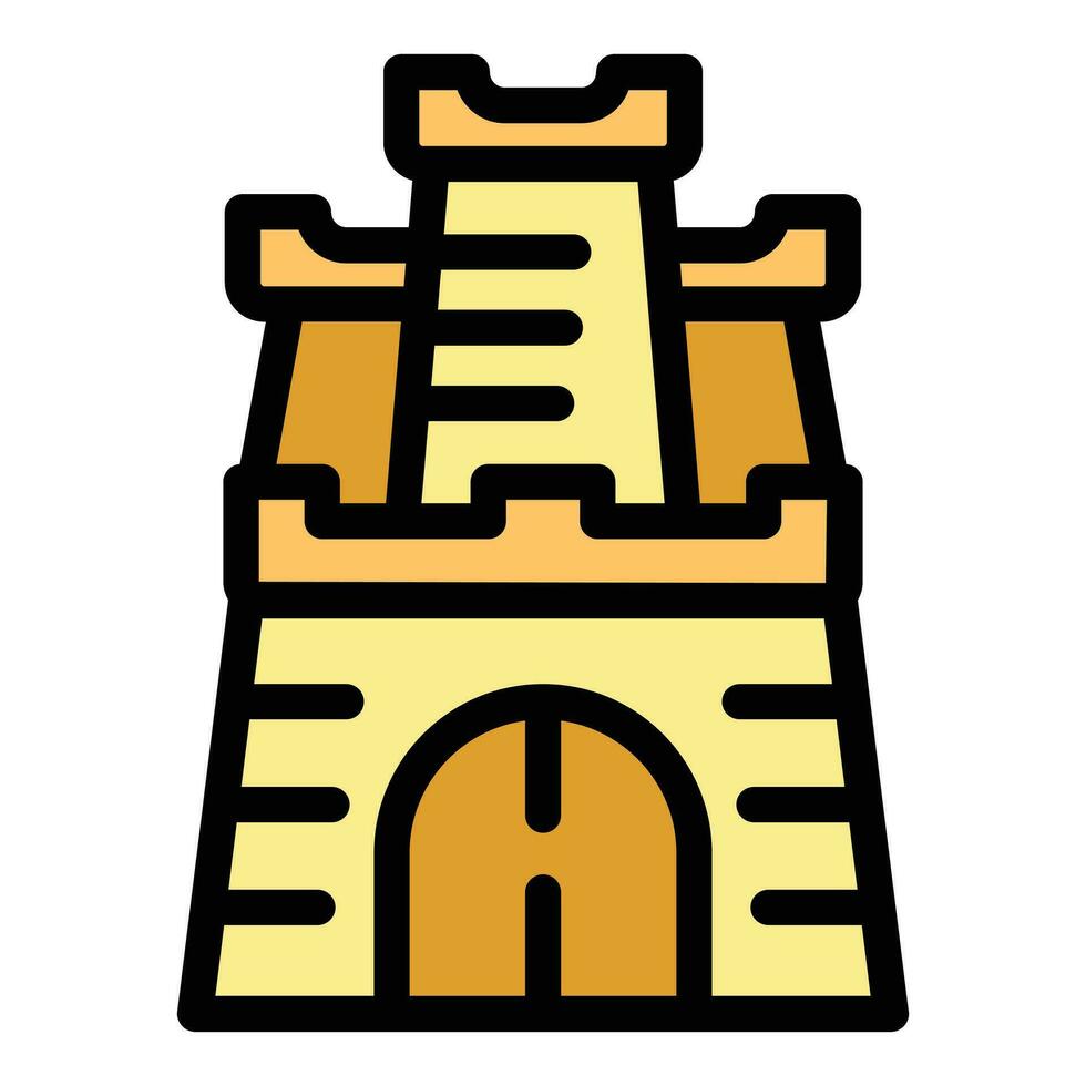 Zagreb fortress icon vector flat