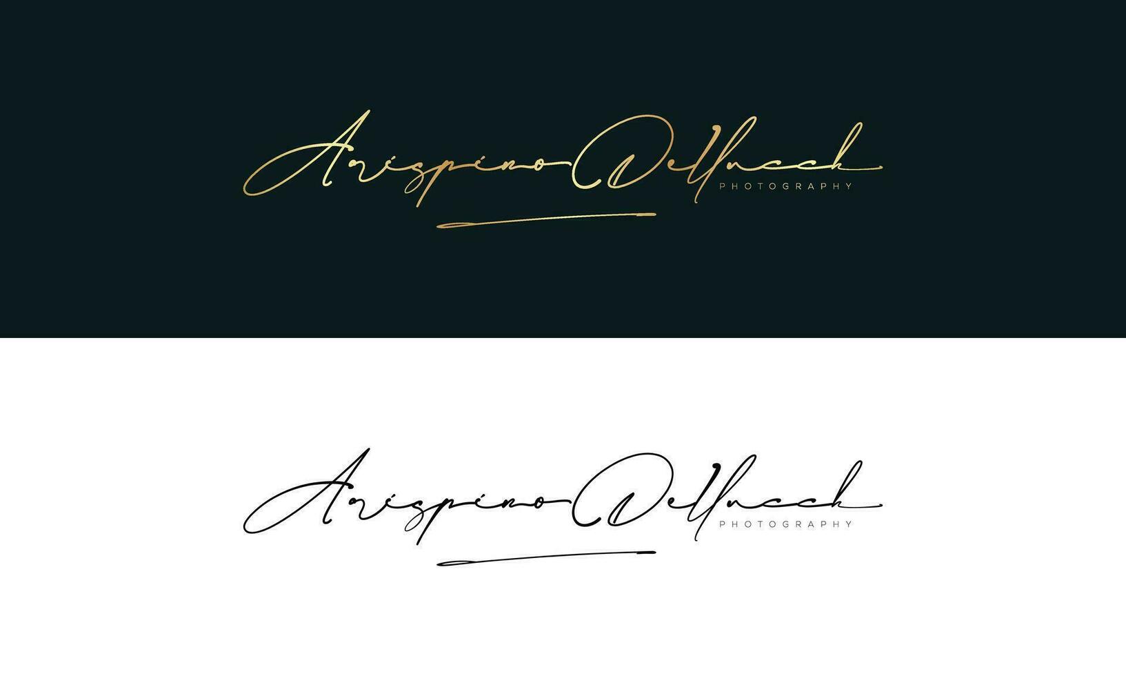 Handwriting Photography logo template vector signature logo concept