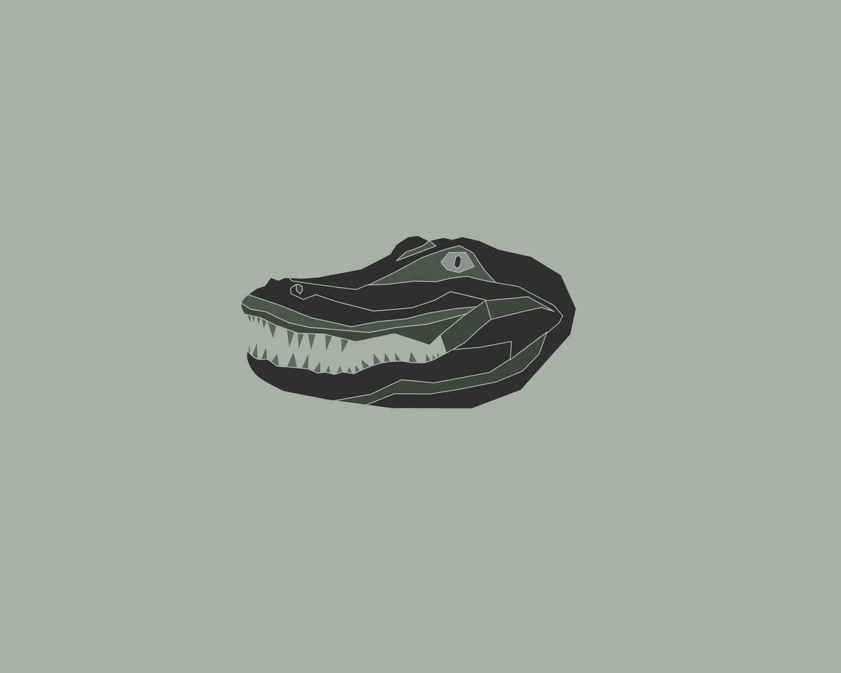 creative and unique design of crocodile face vector illustration.