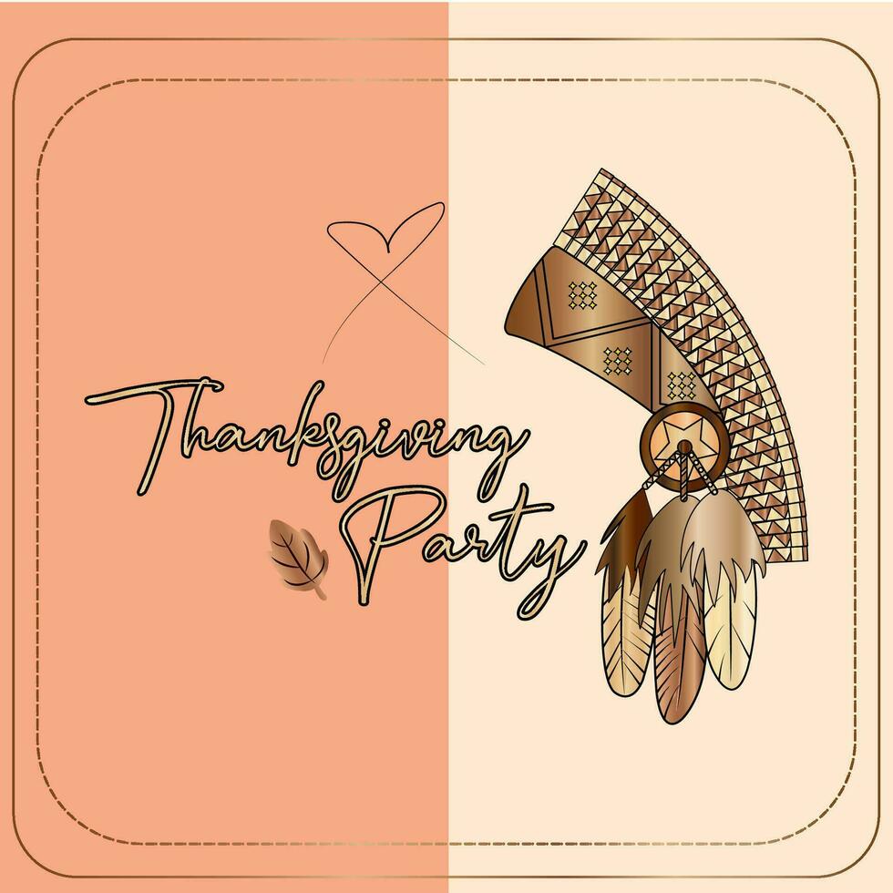 Happy thanksgiving day card with a luxury ornamnet - Vector