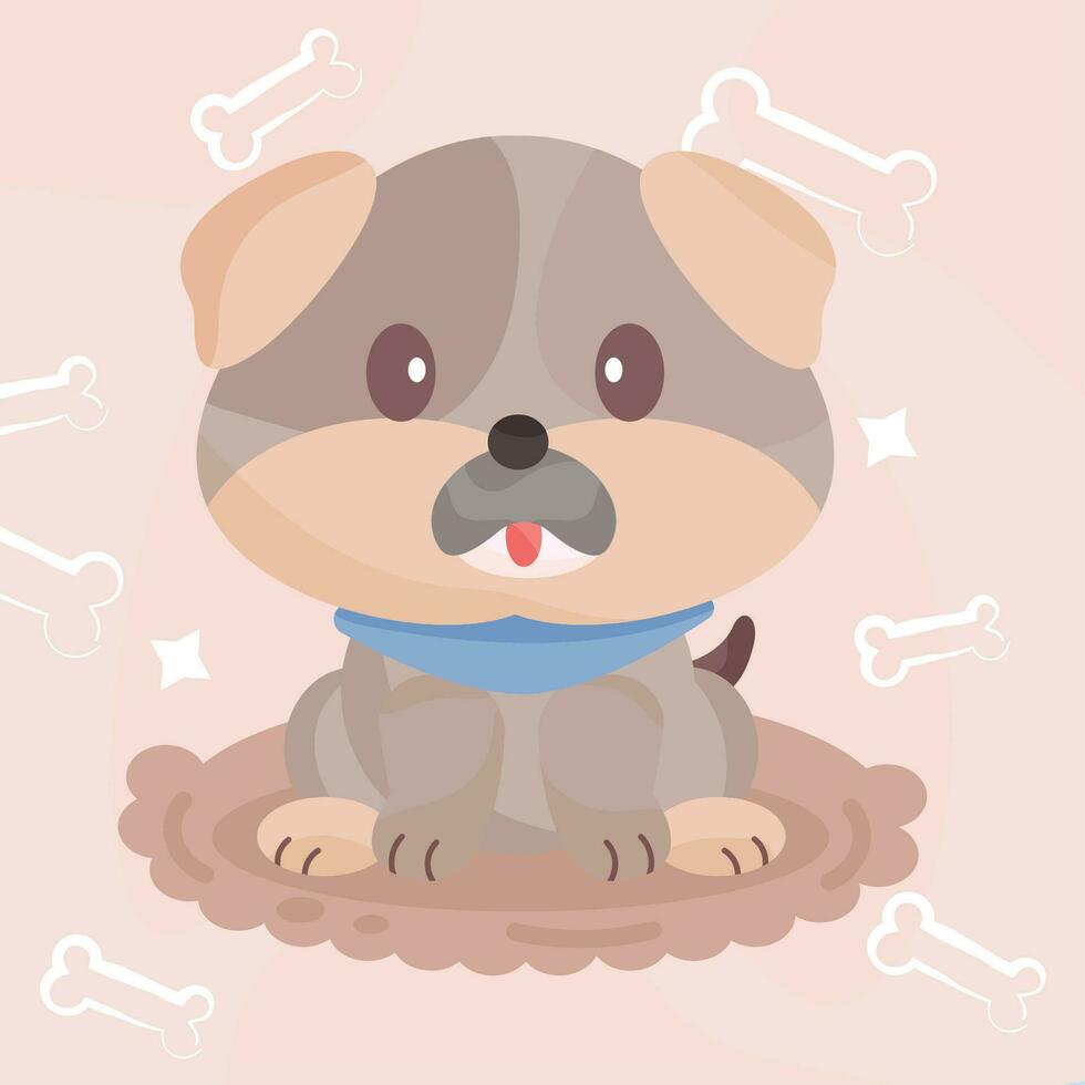 Isolated cute dog cartoon character Vector illustration