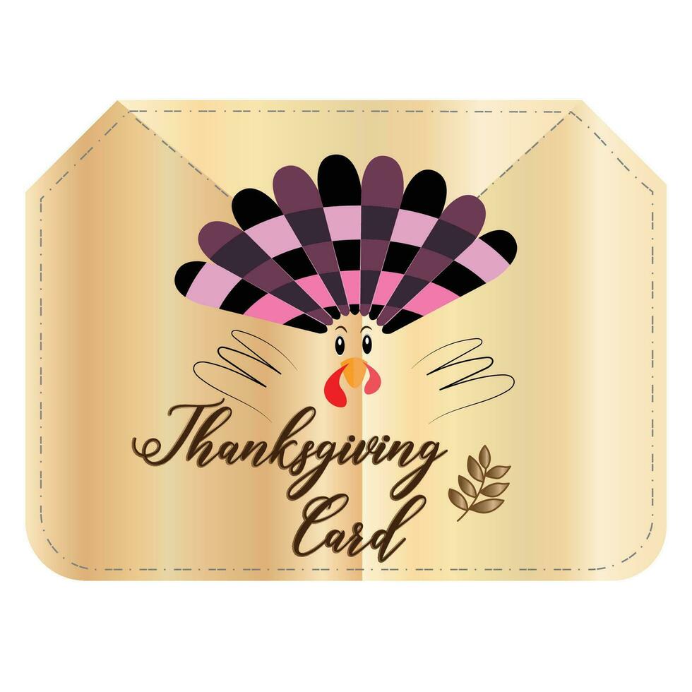 Happy thanksgiving day card. Turkey cartoon - Vector