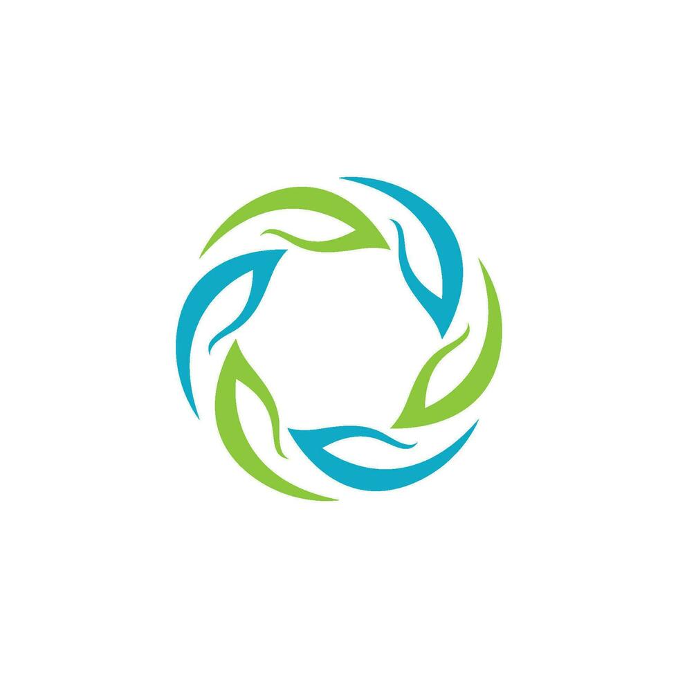 Logos of green Tree leaf ecology vector