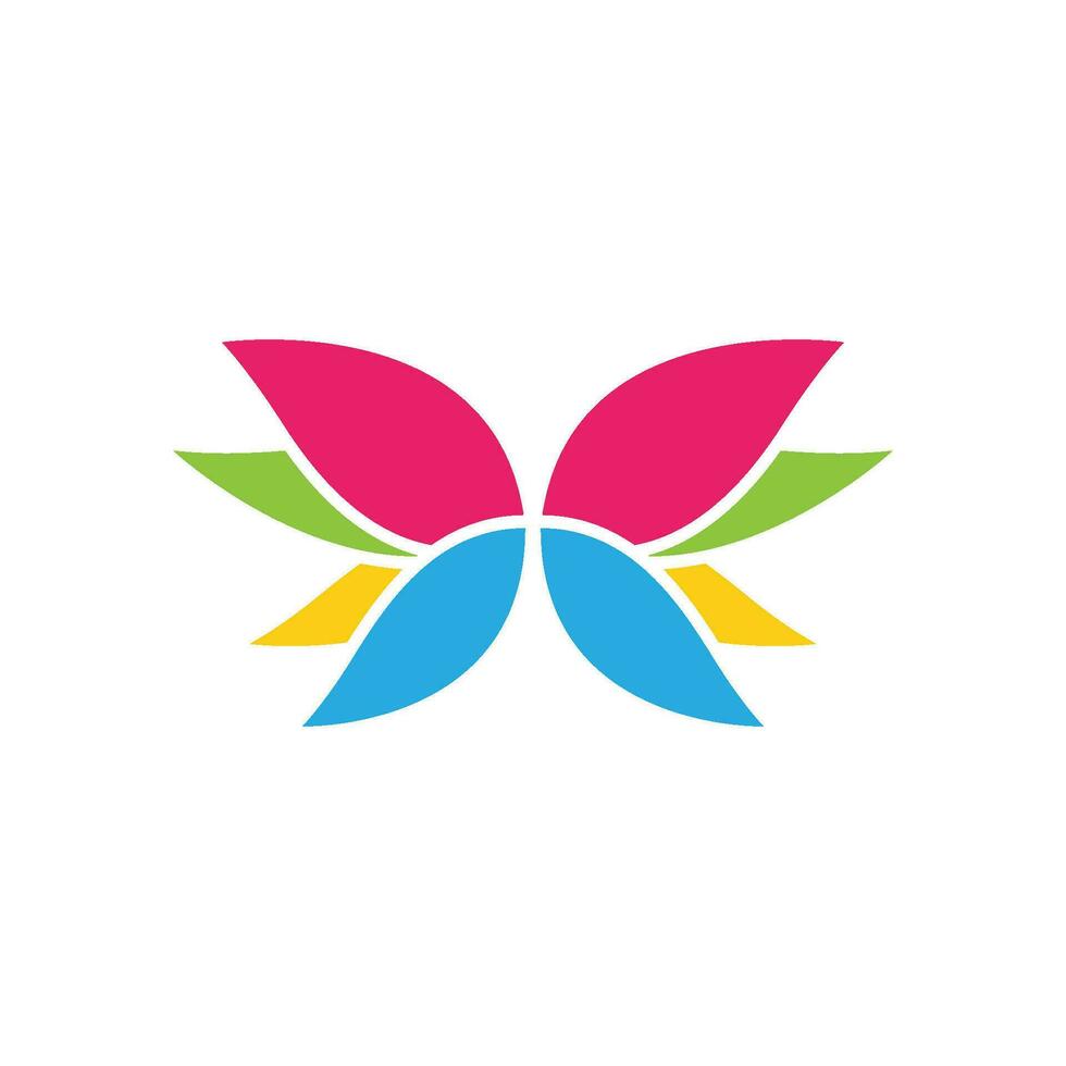 diseño de icono de mariposa de belleza vector