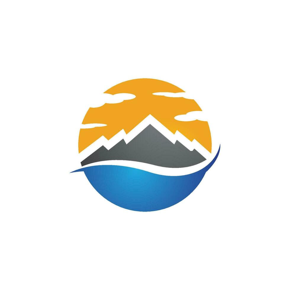 logotipo de icono de montaña vector