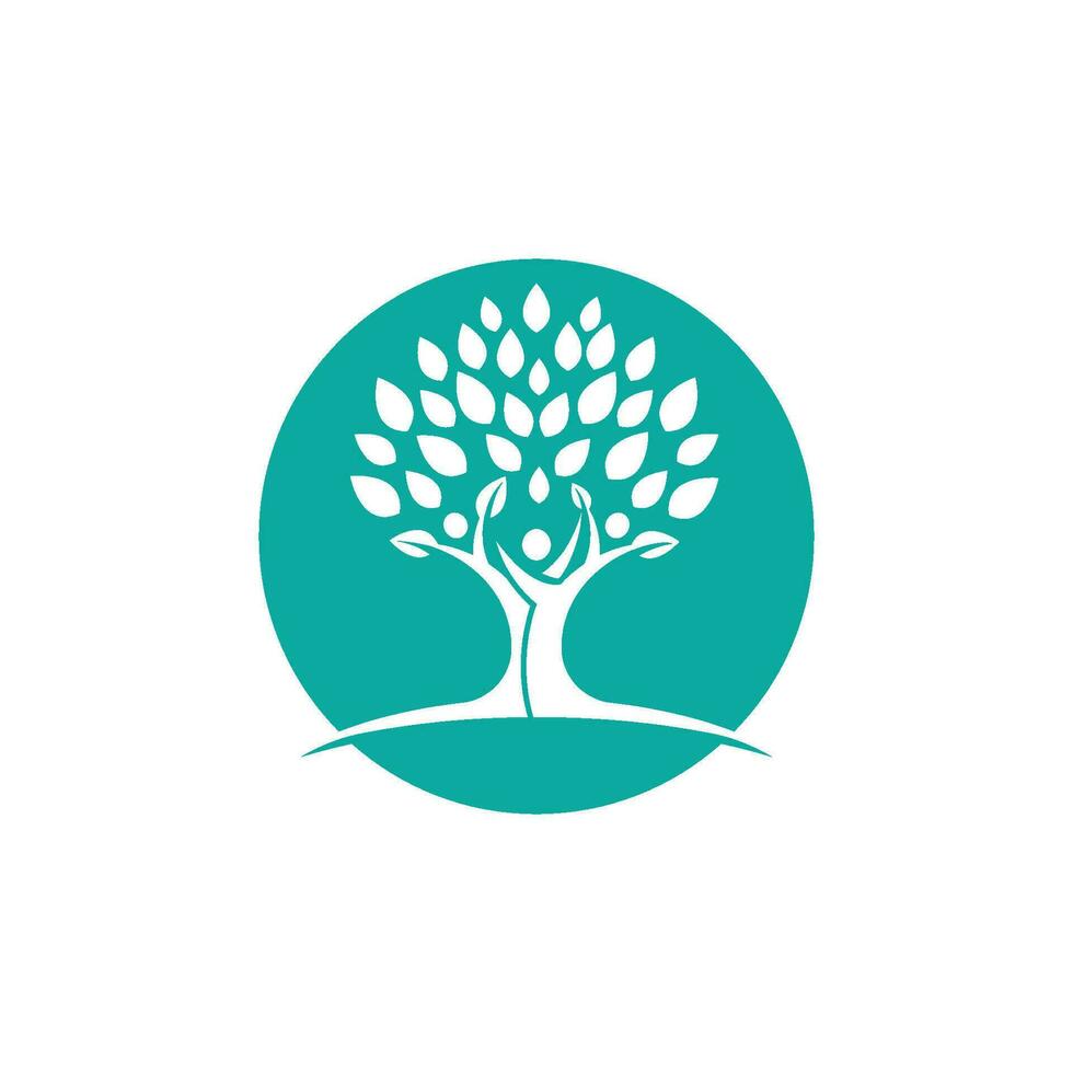 logotipos de la ecología de la hoja del árbol verde vector