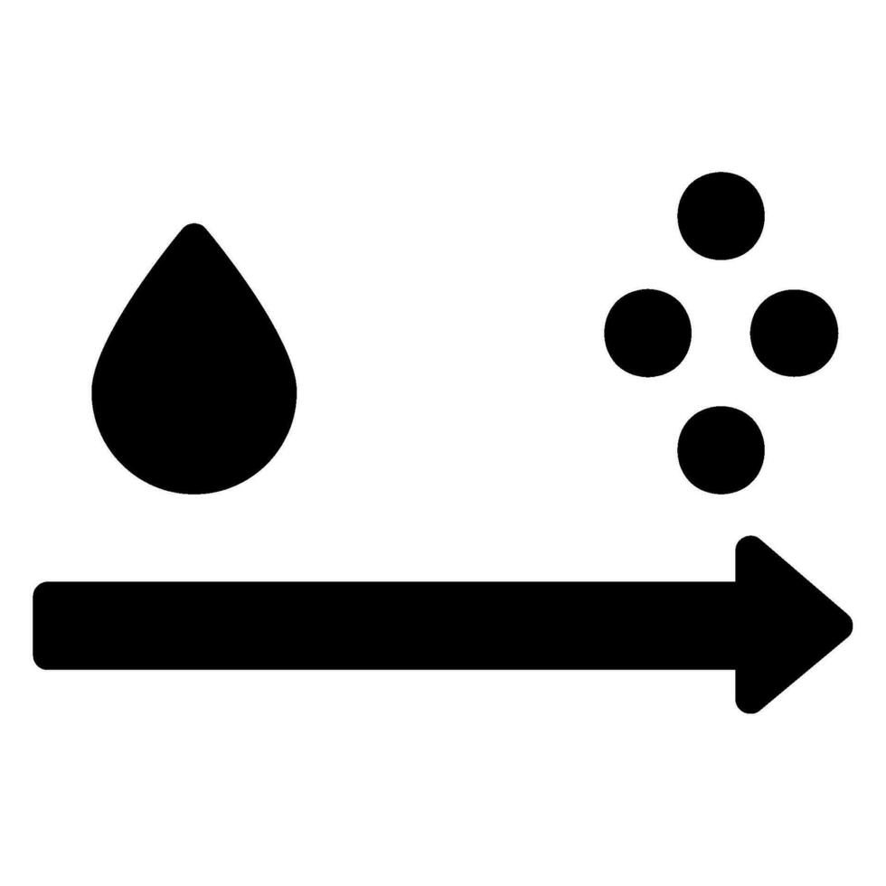 vaporization glyph icon vector