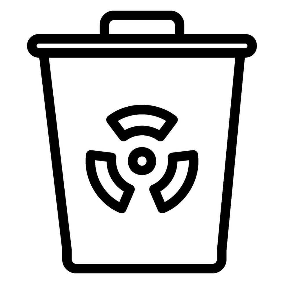 icono de línea de basura vector