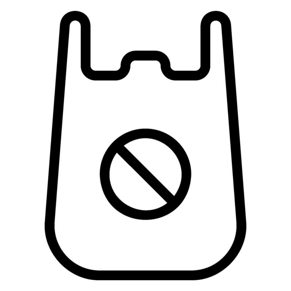 plastic bag line icon vector