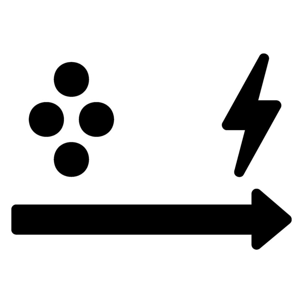 ionization glyph icon vector
