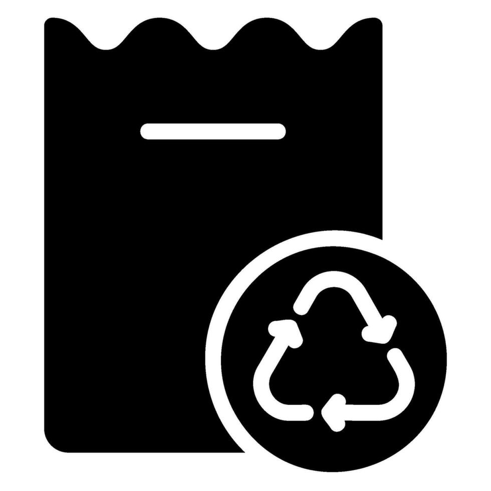 paper bag glyph icon vector