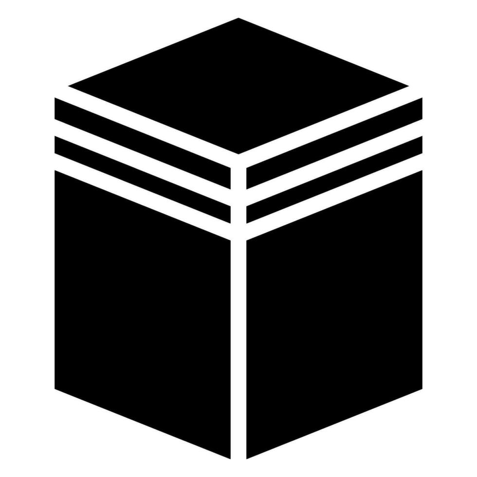 kaaba glyph icon vector