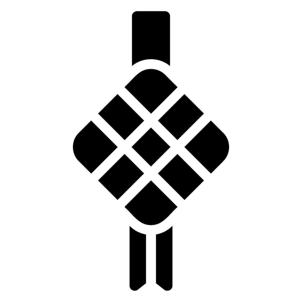 icono de glifo de ketupat vector
