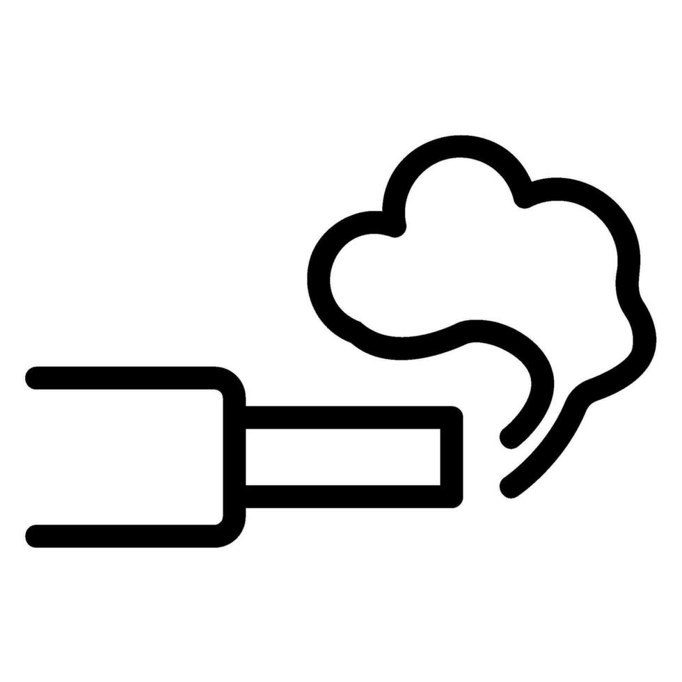 exhaust pipe line icon vector