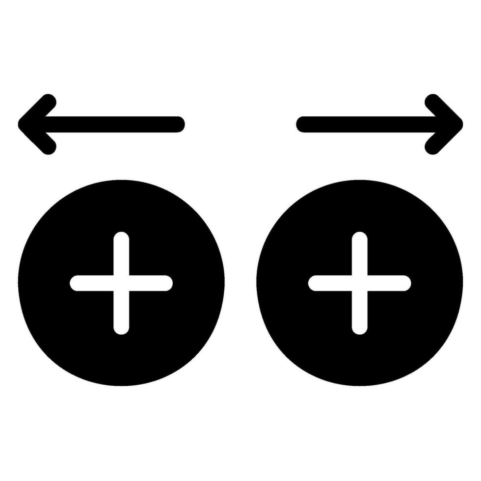 magnetic poles glyph icon vector