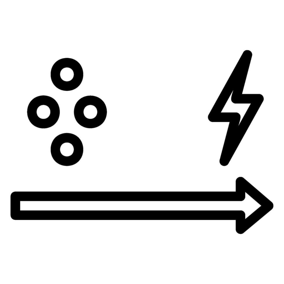 ionization line icon vector