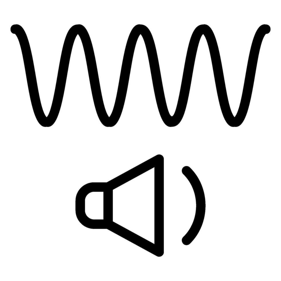 sound wave line icon vector