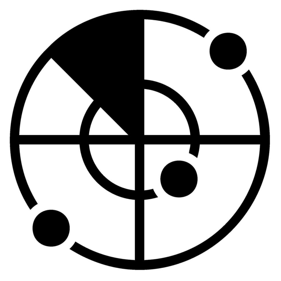 radar glyph icon vector