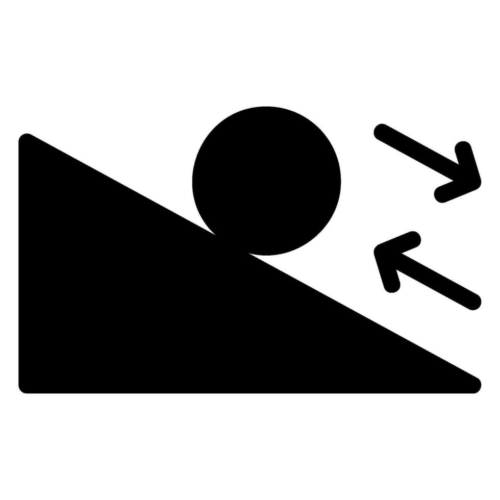 friction glyph icon vector