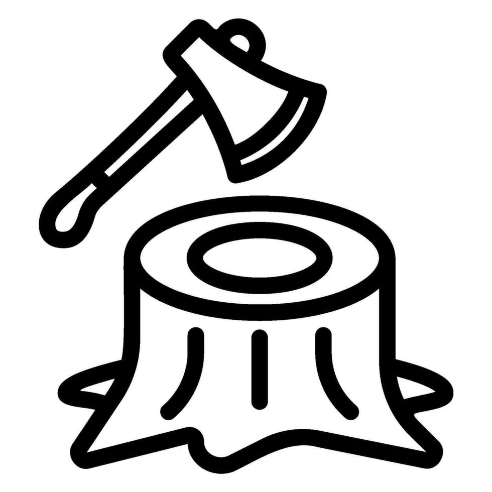 stump line icon vector