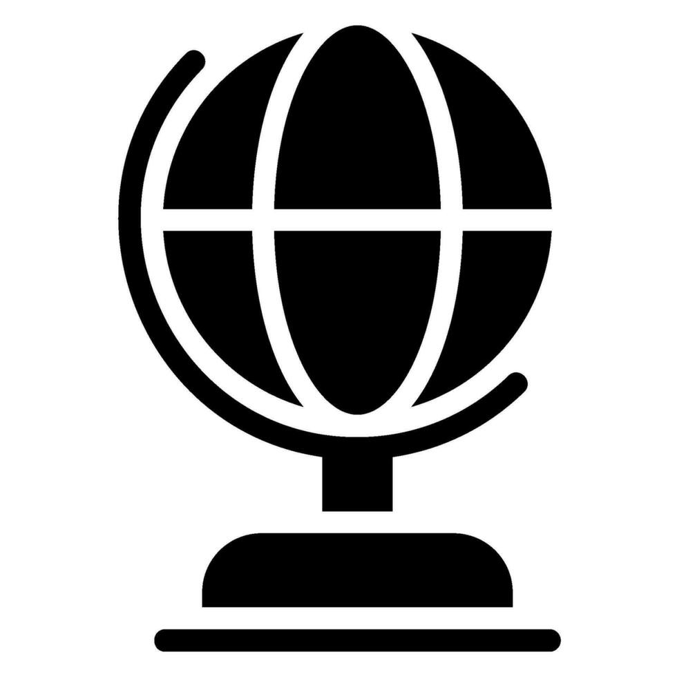 earth globe glyph icon vector