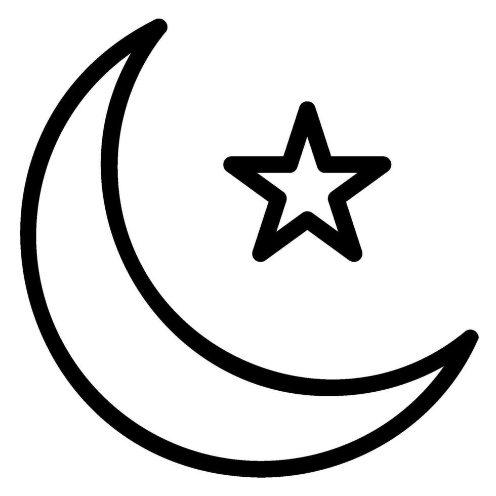 islam line icon vector