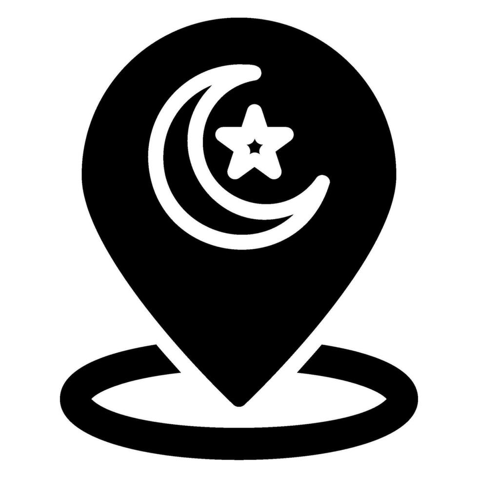 location glyph icon vector