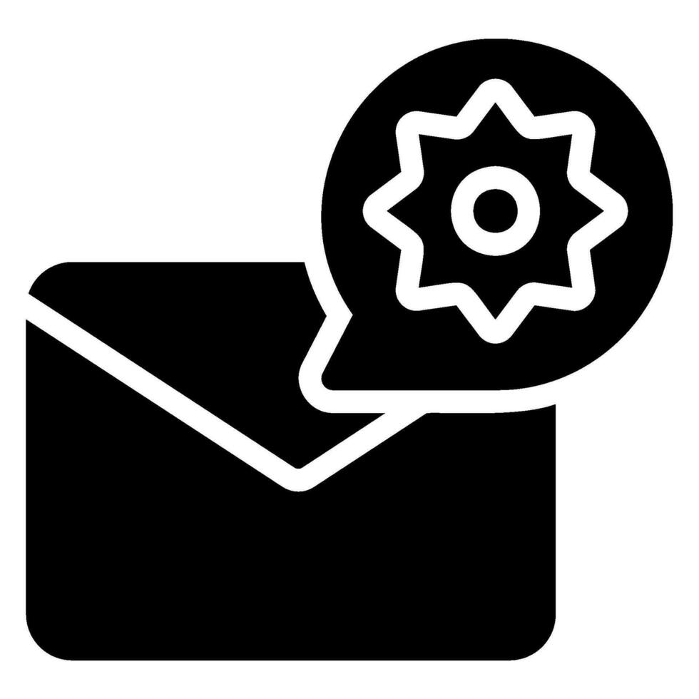 icono de glifo de correo electrónico vector