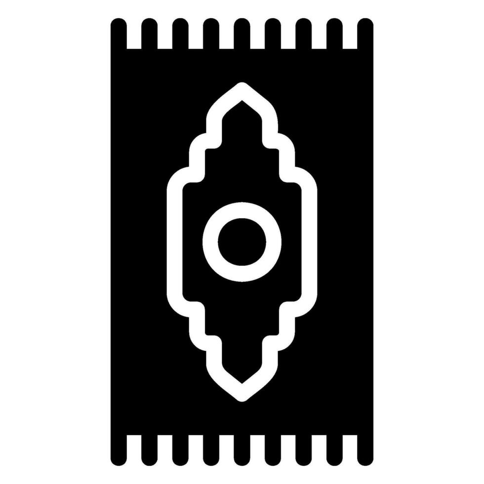 prayer mat glyph icon vector