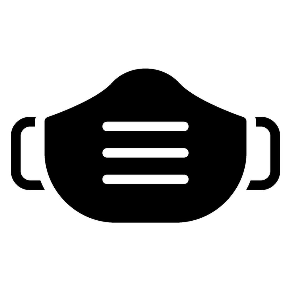 face mask glyph icon vector