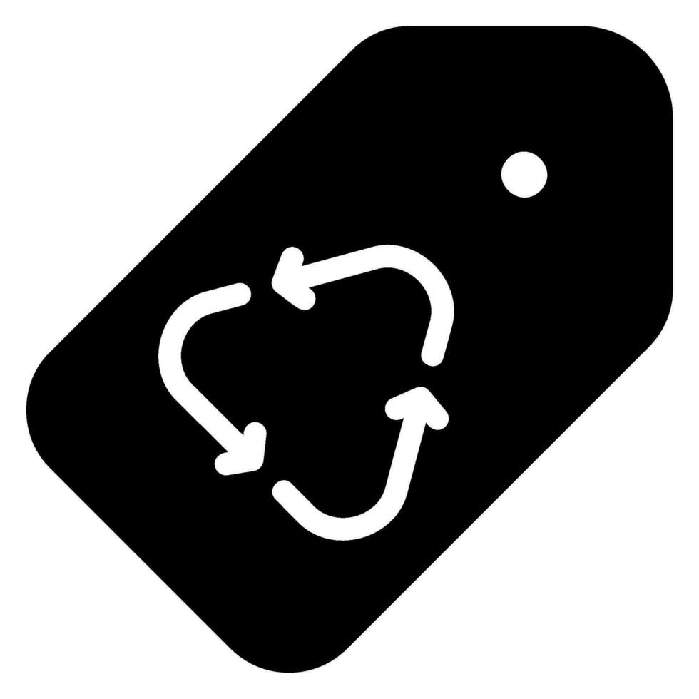 recyclable glyph icon vector