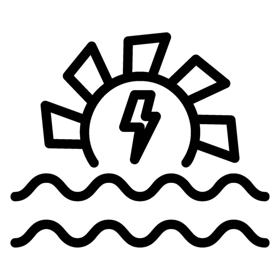 hydro power line icon vector