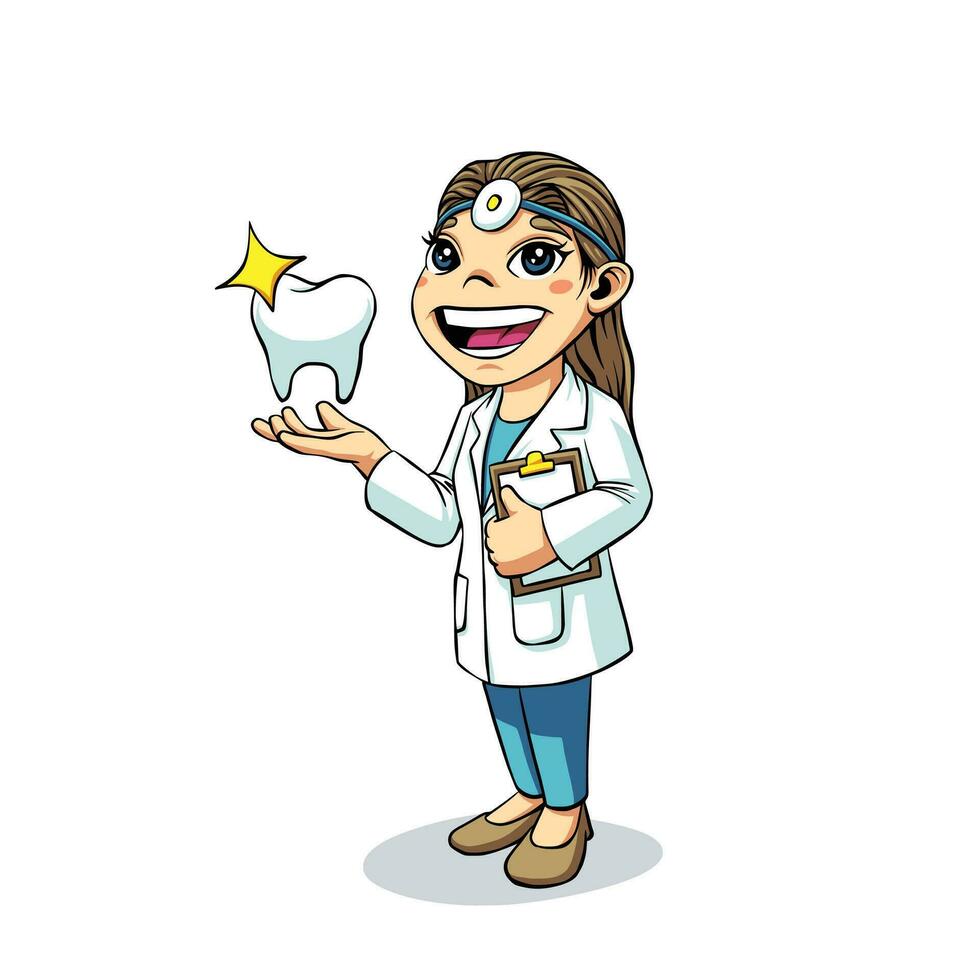 Dentist Cartoon Illustration 28229585 Vector Art at Vecteezy
