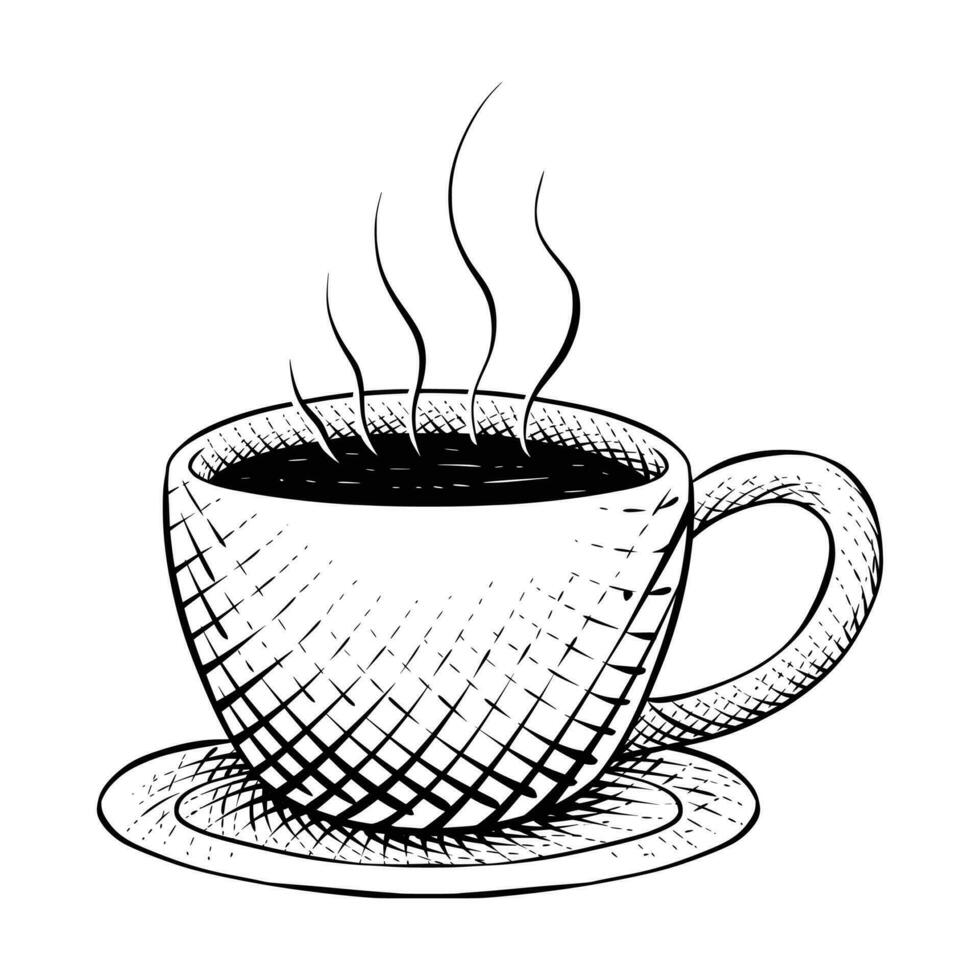 Coffee hand drawn Illustration vector