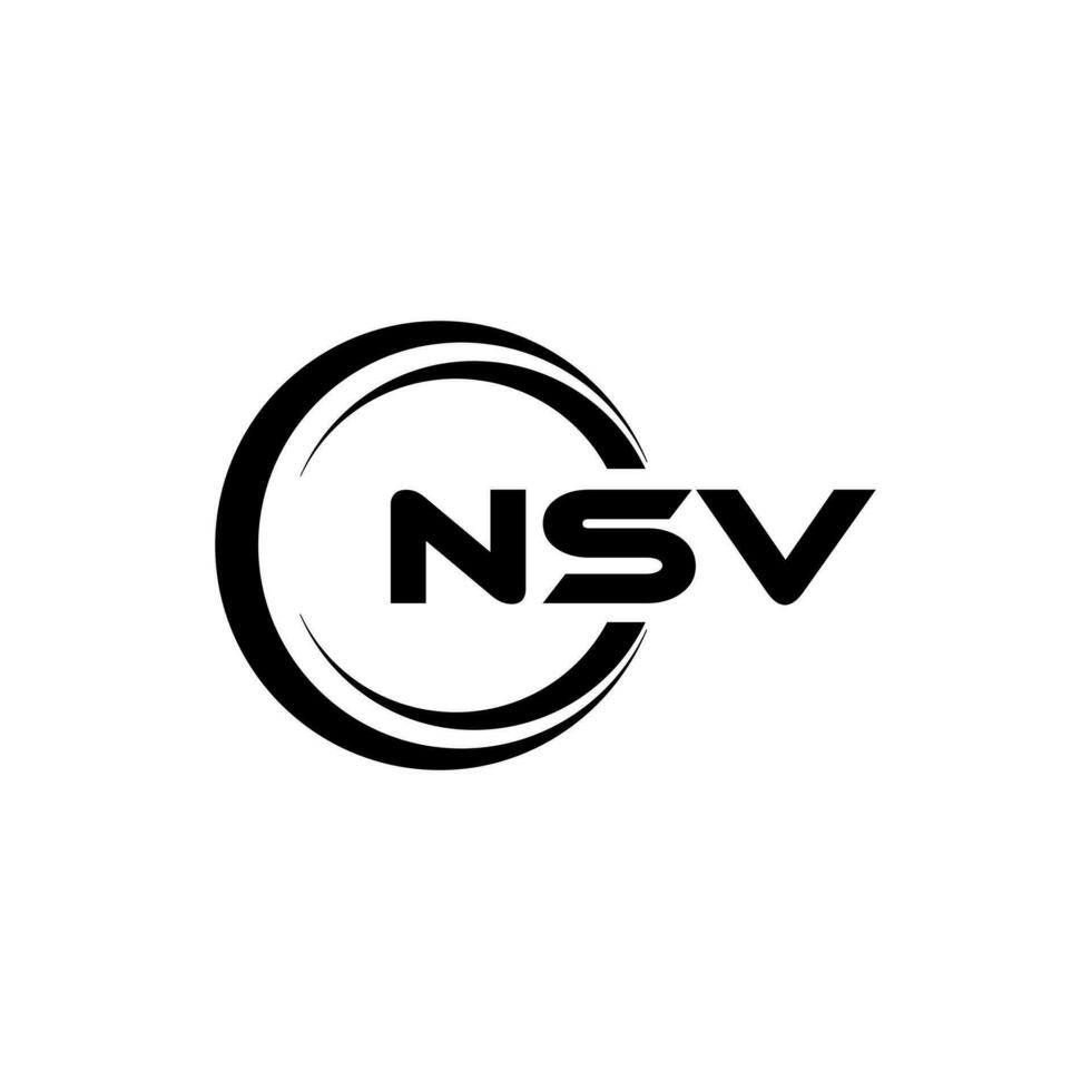 NSV Logo Design, Inspiration for a Unique Identity. Modern Elegance and Creative Design. Watermark Your Success with the Striking this Logo. vector