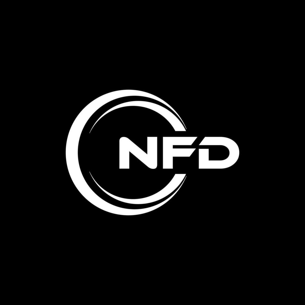 nfd logo diseño, inspiración para un único identidad. moderno elegancia y creativo diseño. filigrana tu éxito con el sorprendentes esta logo. vector